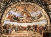 RAFFAELLO Sanzio Disputation of the Holy Sacrament oil painting artist
